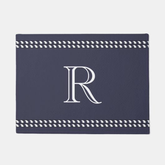 PAILLASSON MONOGRAMME CHIC DE LA PORTE MAT_WHITE SUR LA (Devant)