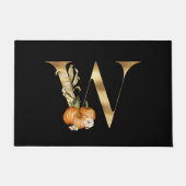 Paillasson Monogramme d'automne classique W avec Citrouille (Devant)