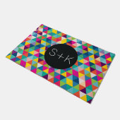 Paillasson Monogramme de coutume de motif de triangle (Incliné)