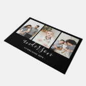 Paillasson Monogramme de famille moderne 3 Collage photo (Incliné)