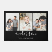 Paillasson Monogramme de famille moderne 3 Collage photo (Devant)