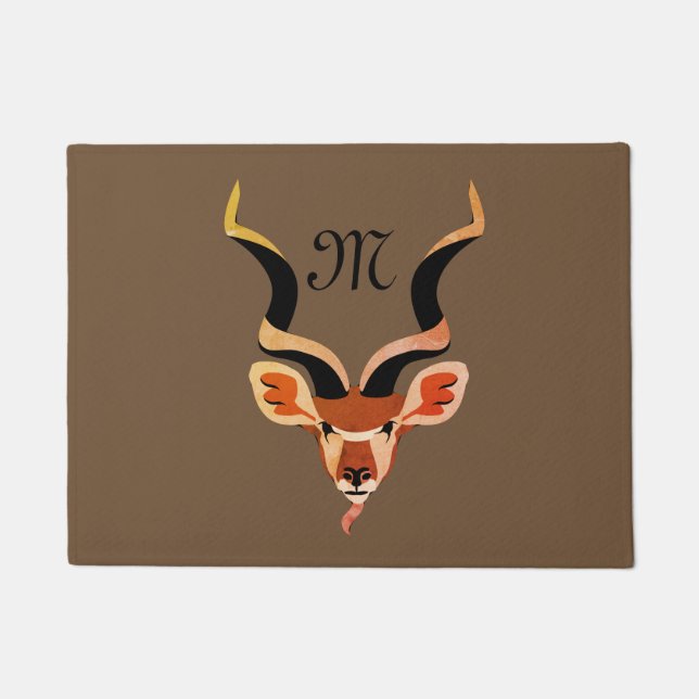 Paillasson Monogramme de l'Antelope du Grand Kudu (Devant)