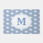 Paillasson Monogramme de lapin blanc (Devant)