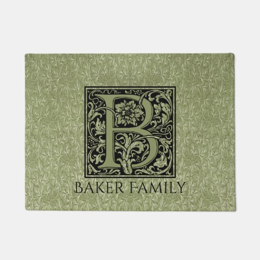 Paillasson Monogramme de lettre de la lettre B premier (Devant)