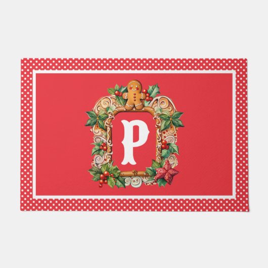 Paillasson Monogramme de pain d'épices doux (Devant)