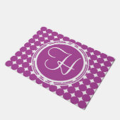 Paillasson Monogramme de point Polka violet (Incliné)