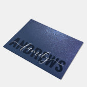Paillasson Monogramme diagonal de Parties scintillant bleue d (Incliné)