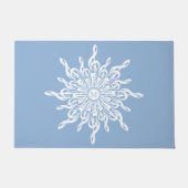 Paillasson Monogramme d'ornement bleu d'hiver G-Clef Snowflak (Devant)
