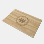 Paillasson Monogramme du grain de bois Faux (Incliné)