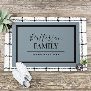 Paillasson Monogramme Dusty Blue Family