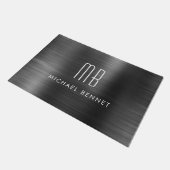 Paillasson Monogramme en métal brossé noir (Incliné)