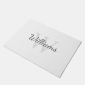 Paillasson Monogramme et nom personnalisés (Incliné)