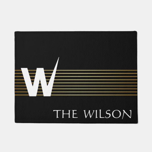 Paillasson Monogramme fait sur commande personnalisé (Devant)