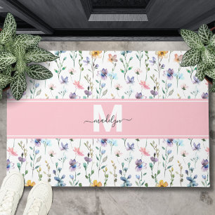 Paillasson Monogramme Fleur Sauvage