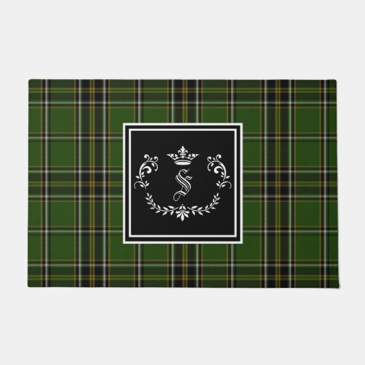 Paillasson Monogramme irlandais de tartan (Devant)