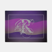 Paillasson Monogramme Matelas Moderne Élégant Tons De Violet (Devant)