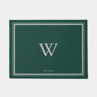 Monogramme minimal Vert pin de bienvenue | Gris