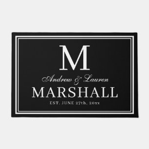 Paillasson Monogramme minimaliste De Couple Marié