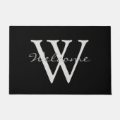 Paillasson Monogramme moderne Accent de porte de bienvenue po (Devant)