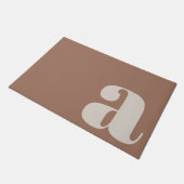 Paillasson Monogramme moderne minimaliste Mocha Brown Entrywa (Incliné)