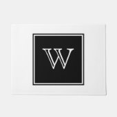 Paillasson Monogramme noir Carré mat (Devant)