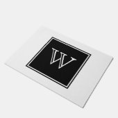 Paillasson Monogramme noir Carré mat (Incliné)
