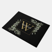 Paillasson Monogramme noir Elégant Vert (Incliné)