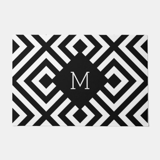 Paillasson Monogramme noir et blanc (Devant)