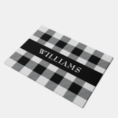 Paillasson Monogramme noir et blanc rustique de contrôle de (Incliné)