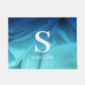 Paillasson Monogramme Ocean Blue Satin Door (Devant)