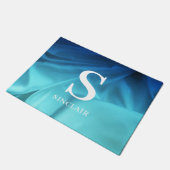 Paillasson Monogramme Ocean Blue Satin Door (Incliné)