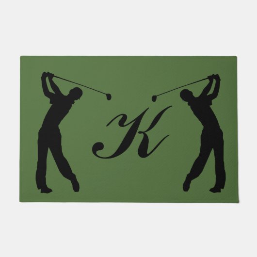 Paillasson Monogramme personnalisable de partouzeur de golf (Devant)
