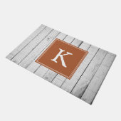 Paillasson Monogramme rustique orange brûlé mat (Incliné)