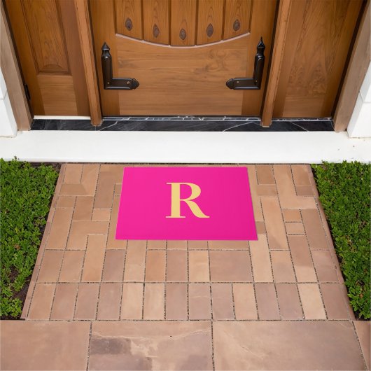 Paillasson Monogramme Simple Moderne (De plein air)
