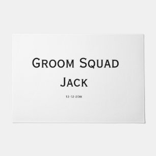 Paillasson monogramme simple personnalisé ajoutez votre nom m