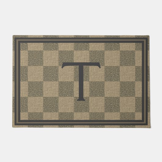 Paillasson Monogramme tan Brown rustique (Devant)