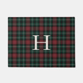 Paillasson Monogramme Tartan de vacances (Devant)