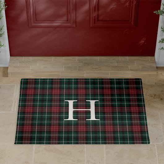 Paillasson Monogramme Tartan de vacances