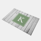 Paillasson Monogramme vert rustique (Incliné)
