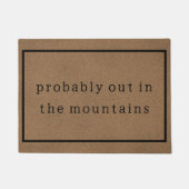 Paillasson Montagnes Randonnée Funny Nature Custom Brown tend (Devant)