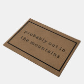 Paillasson Montagnes Randonnée Funny Nature Custom Brown tend (Incliné)