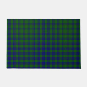 Paillasson Montgomery écossais vert bleu plaid