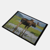 Paillasson Moose taureau de l'Alaska avec cornes en rack Bien (Incliné)