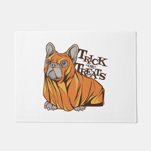 Paillasson Mops d'Halloween (Devant)