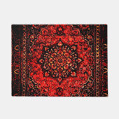 Paillasson Moquette persane avec champ rose    (Devant)