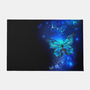 Paillasson Morpho Butterfly in the Dark Background