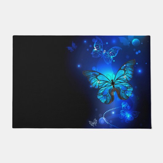 Paillasson Morpho Butterfly in the Dark Background (Devant)
