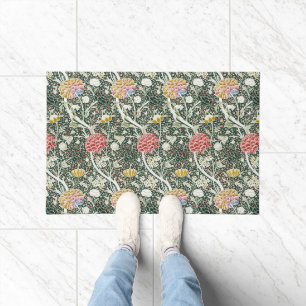 Paillasson Morris Cray Vintage Blossom Dessin Floral Vert