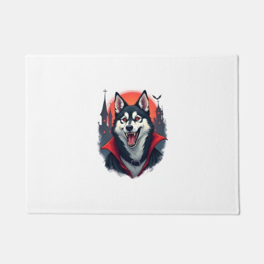 Paillasson Morsure de Husky Vampire (Devant)