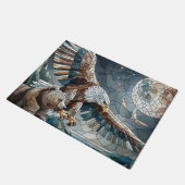 Paillasson Mosaic Ai Art | Ours Brown et Pleine lune d'aigle (Incliné)